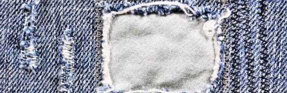 repaired jeans