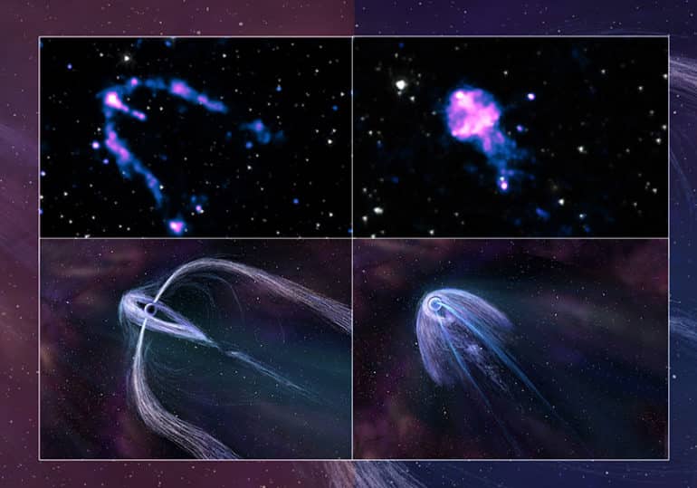 composite images of pulsars
