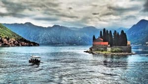 Adriatic sea island and boat