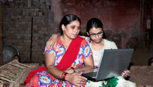 indian women with laptop