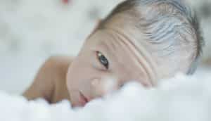 close-up of a newborn baby