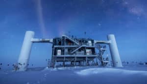 IceCube observatory at night
