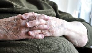 elderly person's hands