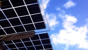 solar panels and sky