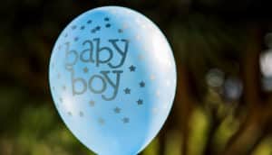 baby boy blue balloon