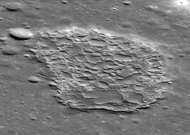 caldera on the moon called Ina