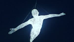 human body made of wire