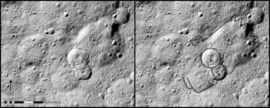 Ceres landslide looks like bart simpson