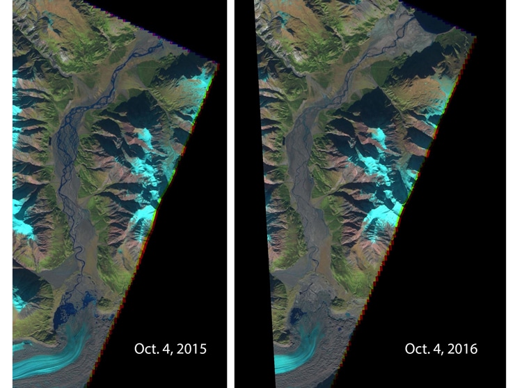 comparison images of river piracy