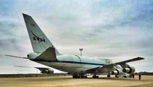 NASA's SOFIA aircraft on the runway