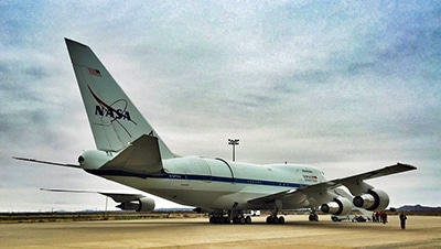 NASA's SOFIA aircraft on the runway