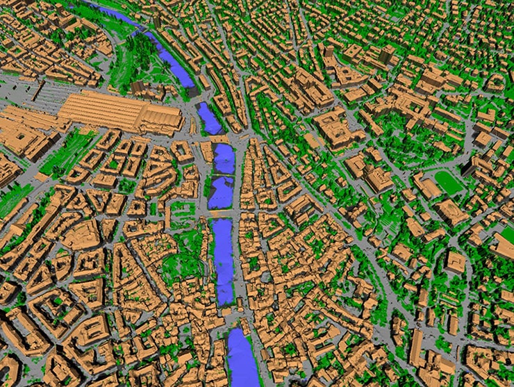 3D model of Zurich built by VarCity program