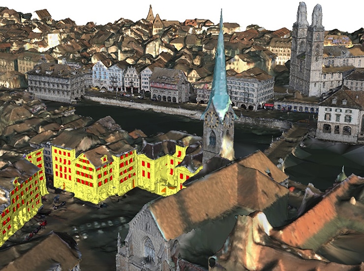 3D model of Zurich built by VarCity program