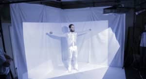 augmented reality projection on student