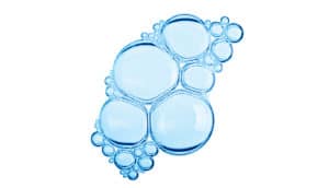 blue bubbles on white