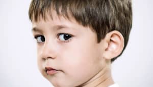 child looks nervous