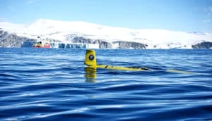 robot going underwater