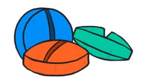 three pills illustration