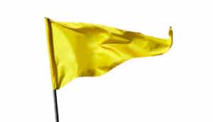 yellow flag on white