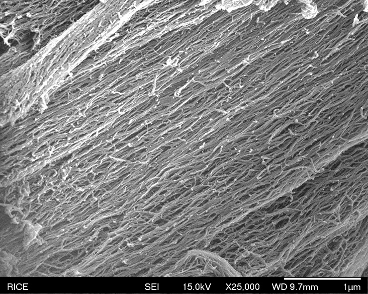nanofiber string close-up