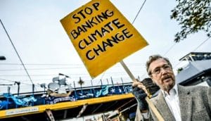 climate change protester