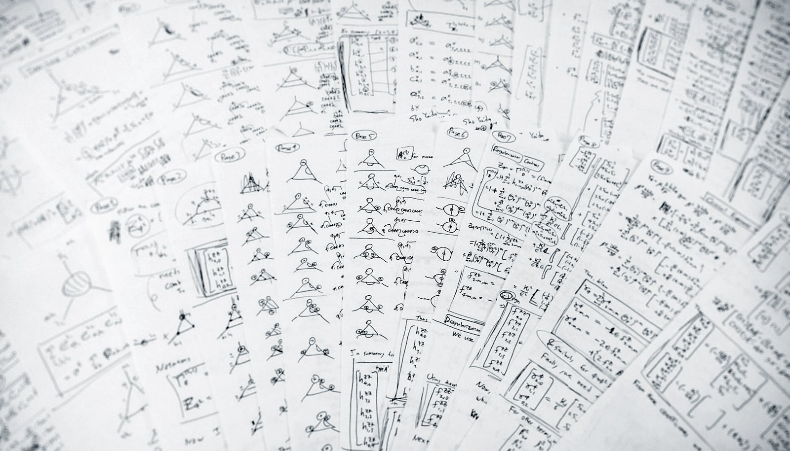 Sho Yaida's 30 handwritten pages of calculations.