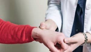 microneedle patch on hand