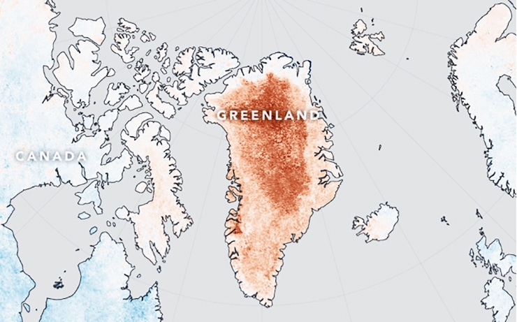 Greenland warming shot by NASA