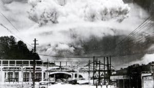 atomic cloud over Nagasaki, Japan