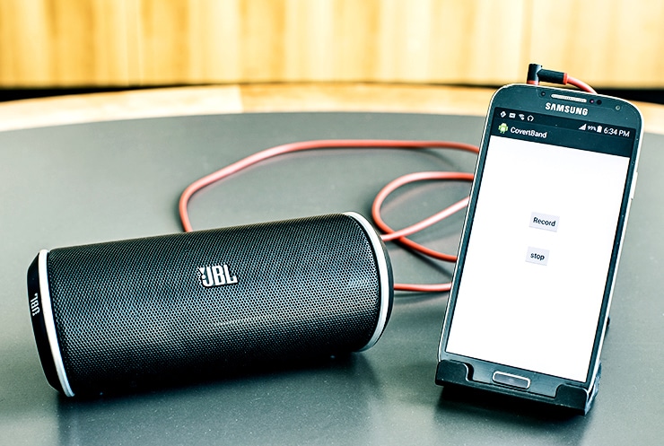 CovertBand app and speaker