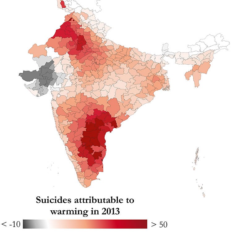 map of suicides in India