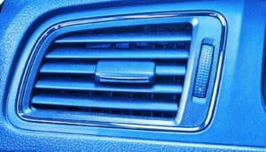 blue ac vent in car