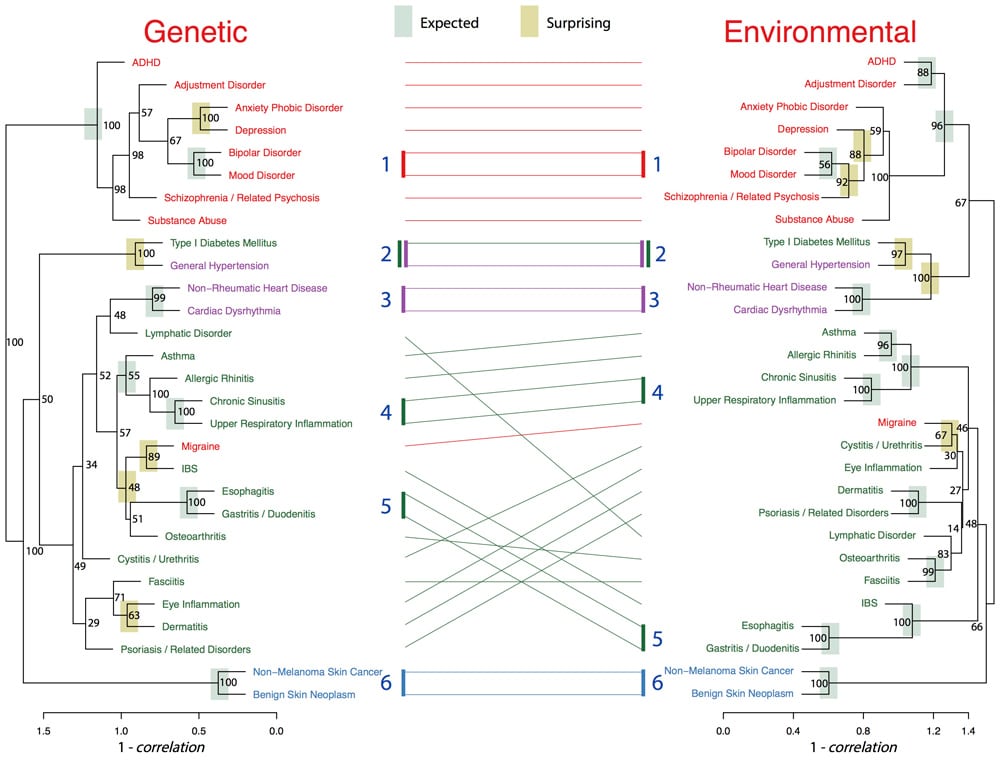 expected and unexpected links between diseases