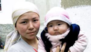 mother and baby in Krygystan