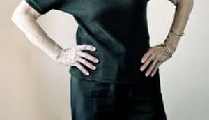 senior woman hands on hips
