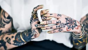 lots of tattoos