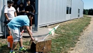 water rocket test fire