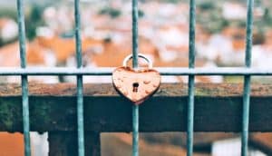 heart-shaped lock