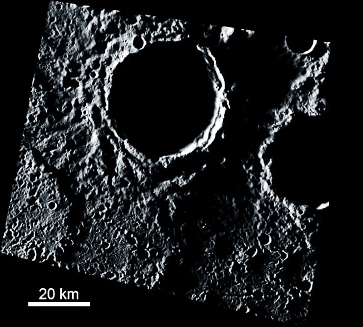 mercury ice image with scale bar