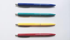 retro pens on white