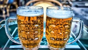 two beer mugs