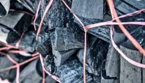 charcoal tied up with string