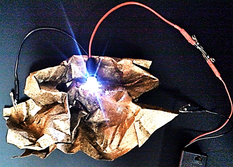 crumpled supercapacitor