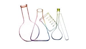 empty lab glassware