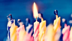 melting birthday candles