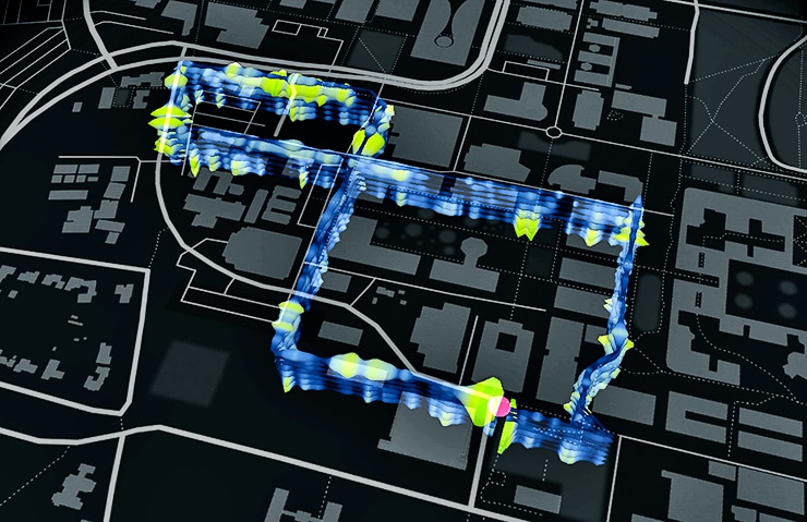 optical fibers loop under Stanford