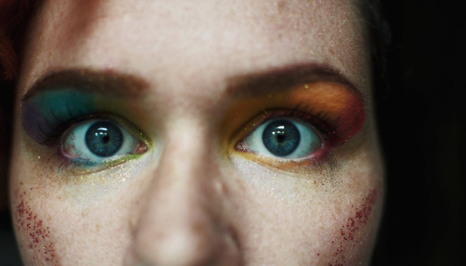 stressed eyes with makeup
