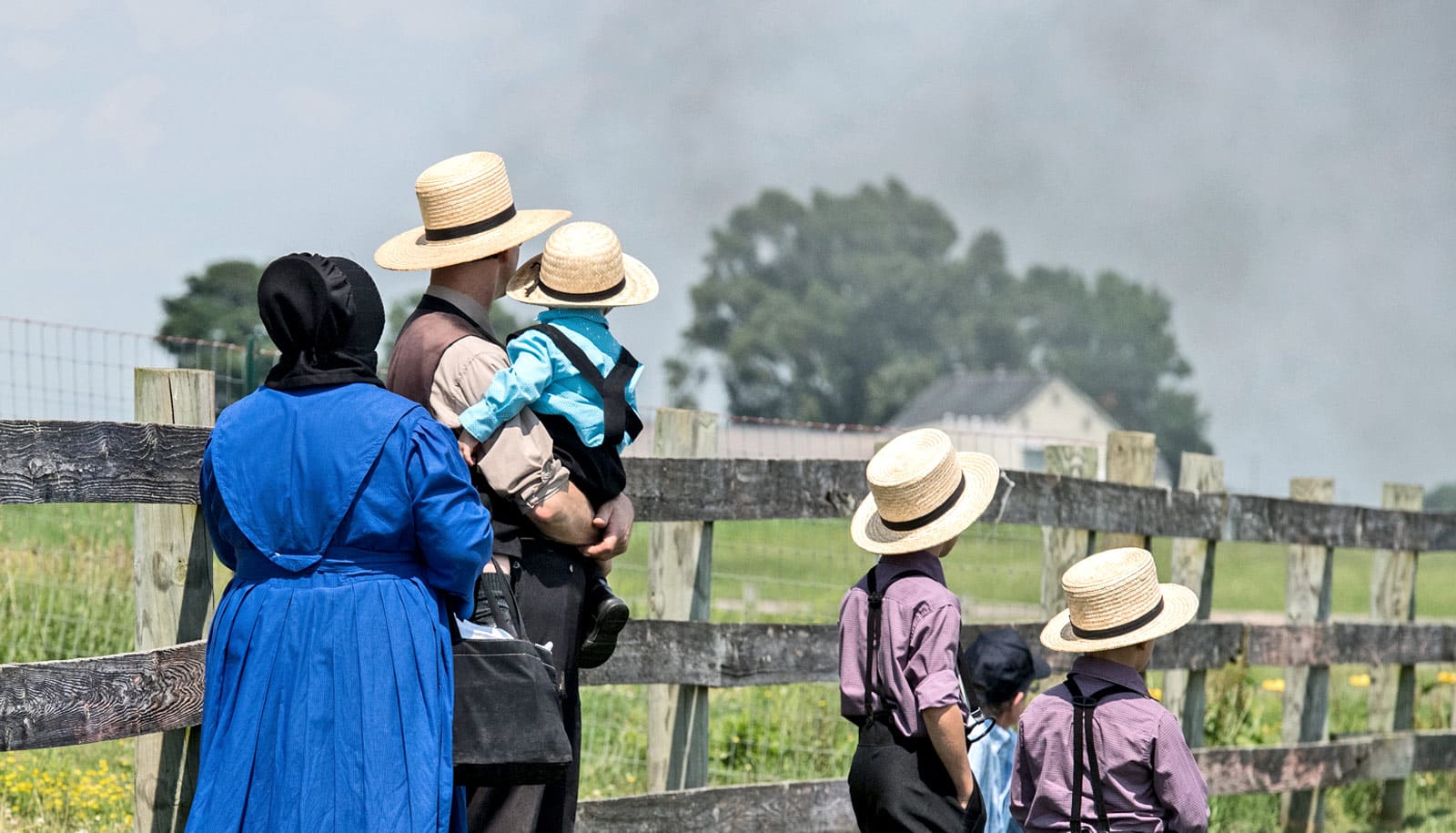 Amish family. 