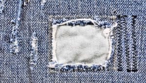 repaired jeans