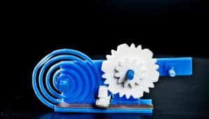 3D printed gear and spring